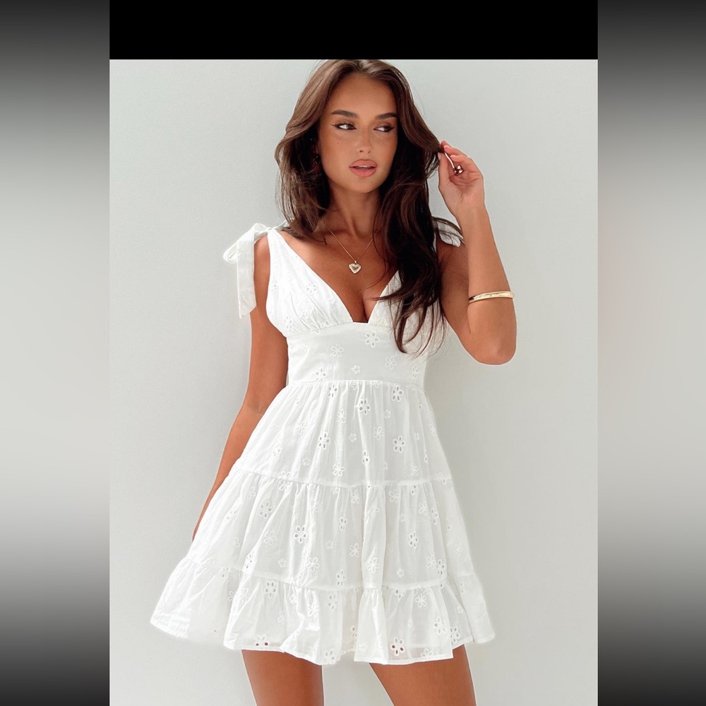 Princess Polly Galvis Mini Dress White Size
